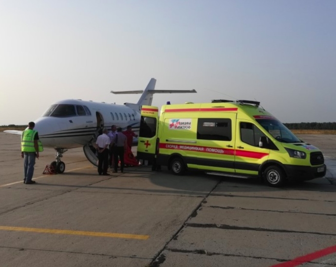 Эвакуация спец бортом пациента из Душанбе (Таджикистан) в Брянск
